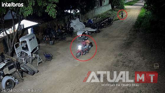 Mulher é baleada ao ser atacada a tiros enquanto andava de moto em MT; Veja vídeo 